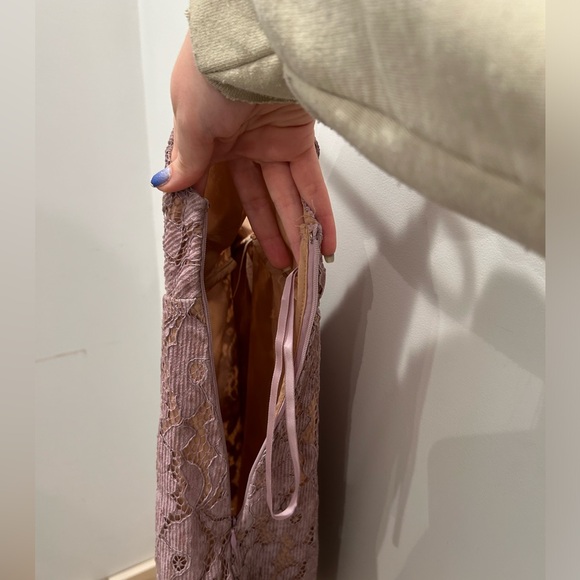 Free People Dangerous Love Lavender Lace Mini Dress Size 4 - Picture 5 of 8